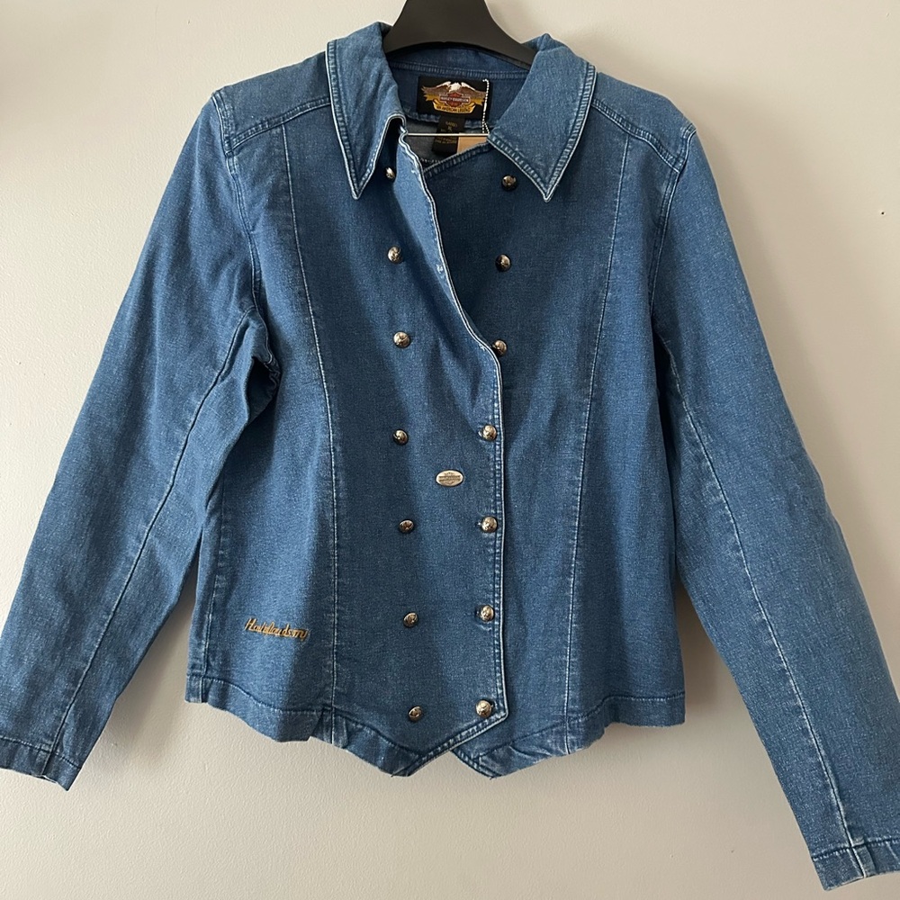 Harley-Davidson Blue Fitted Jean Jacket